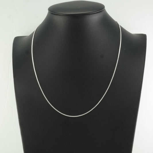 1mm 18 inch Box Chain Sterling Silver Italy
