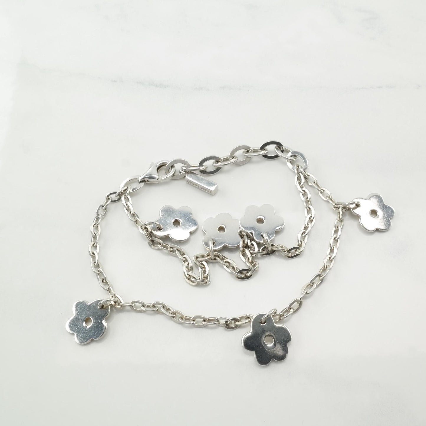 Nuovi Gioielli Floral Bracelet Sterling Silver Double