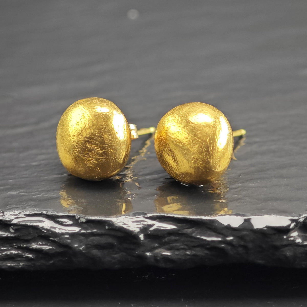 Gold-plated Stud Sterling Silver Earrings ER3218