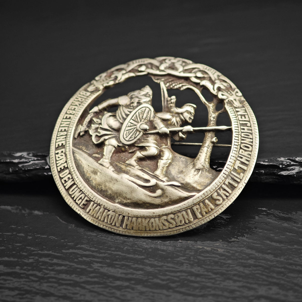 Viking Warrior Silver 830 Brooch Sterling Silver B2240