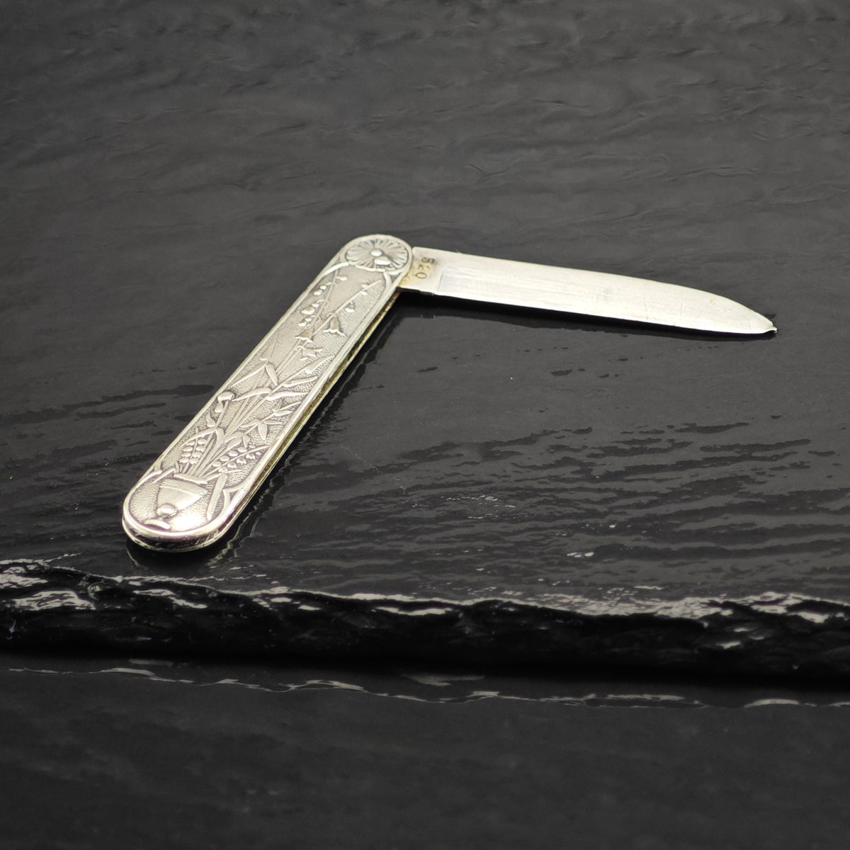 Antique Lilly Of The Valley Pocket Knife Sterling Silver MISC0418