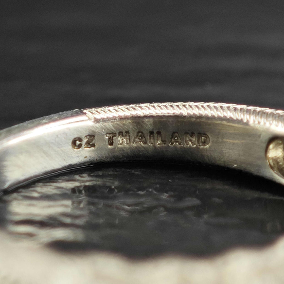 Vintage Judith Ripka CZ Band Sterling Silver Ring Sz 6 R6822