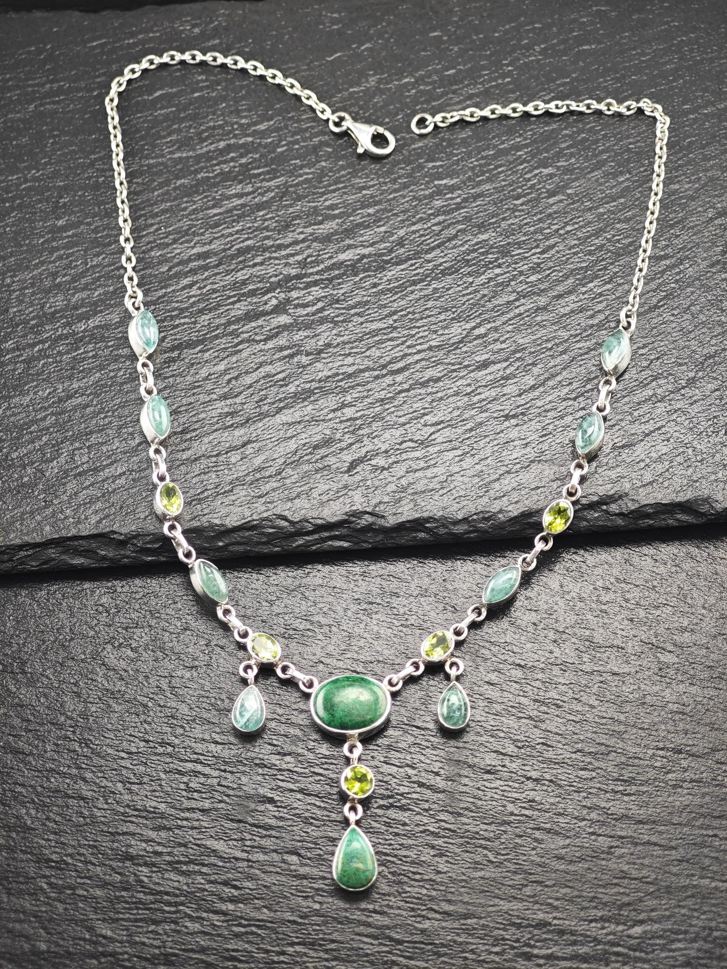Nicky Butler Green Necklace Sterling Silver N2479