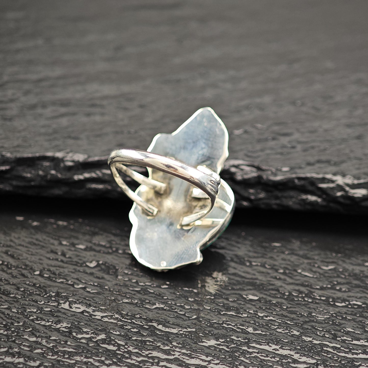 Turquoise Coral Native American Ring Sterling Silver Size 6 3/4 R5828