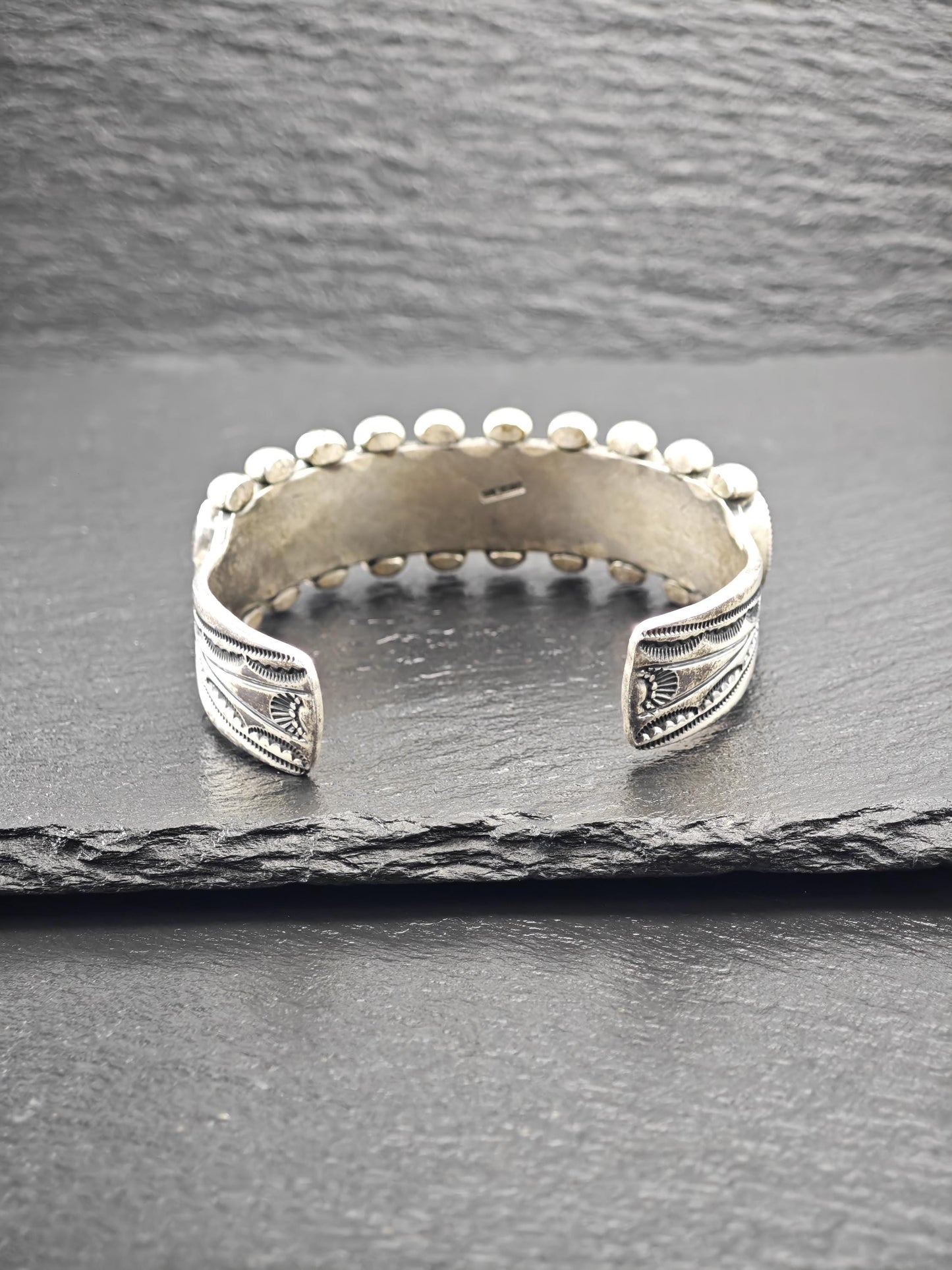 Native American Coral, Cuff Bracelet Sterling Silver