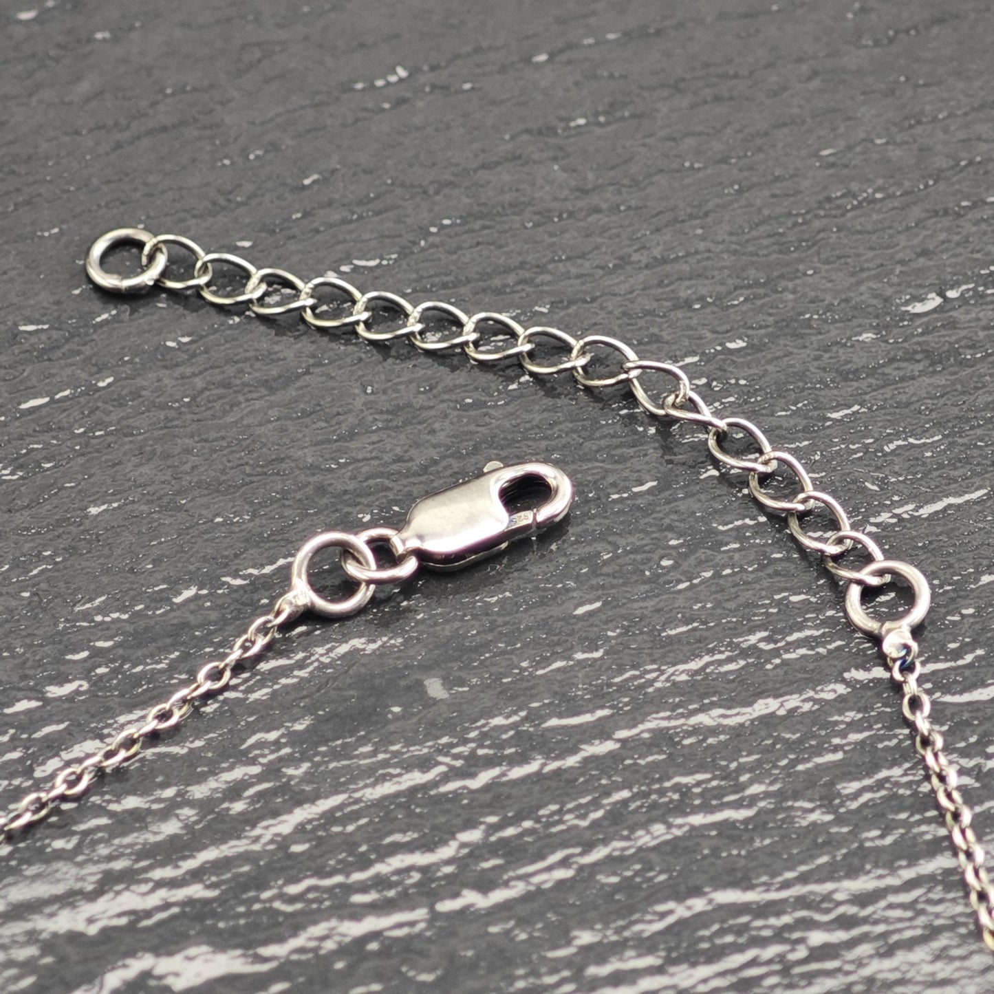 Black Oxidized Adjustable Link Chain Sterling Silver Necklace N2764
