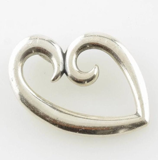 James Avery Sterling Silver Scroll Heart Pendant