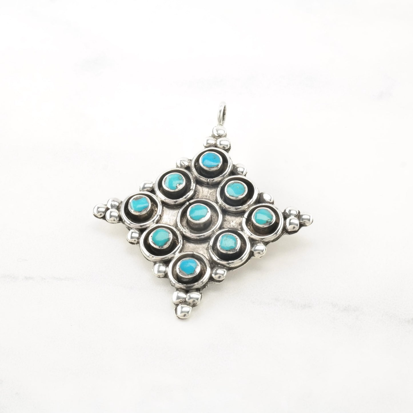 Native American, Zuni Sterling Silver Brooch Pendant