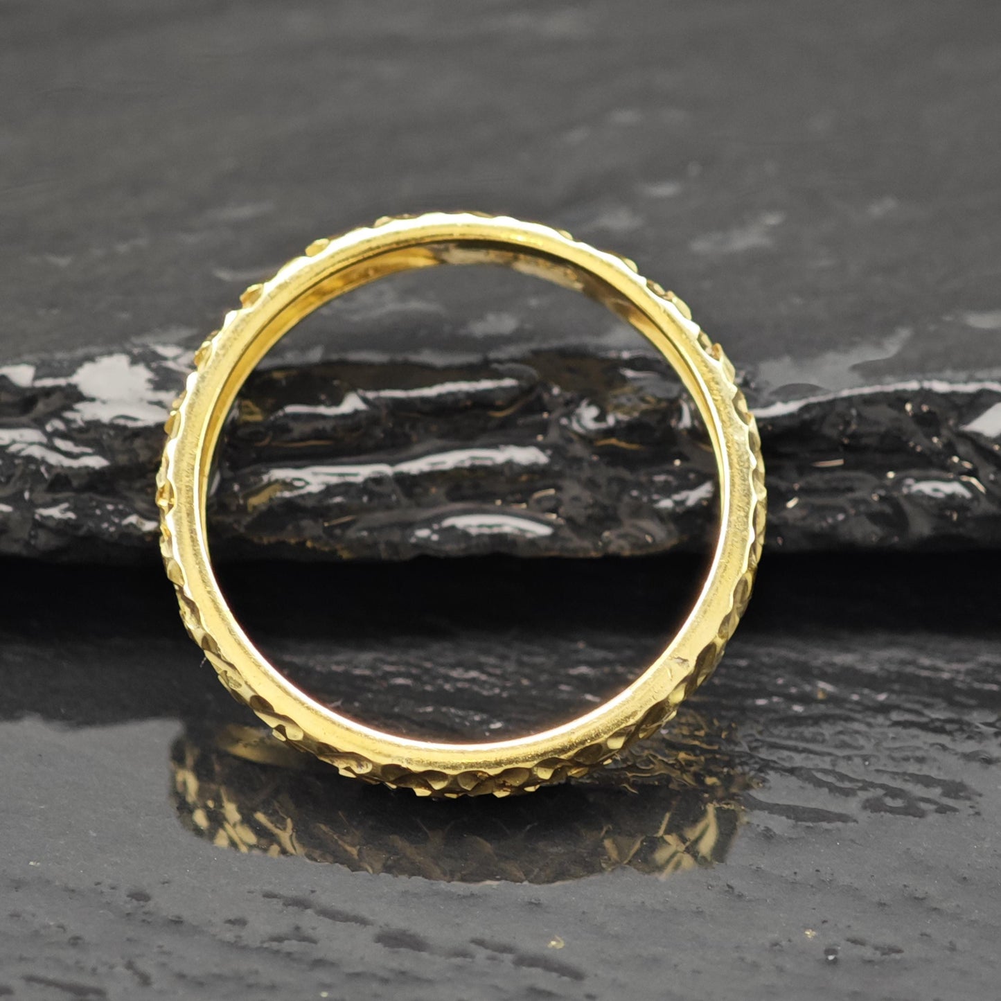 14K Gold Plated Sterling Silver Ring - Simple Minimalist Band