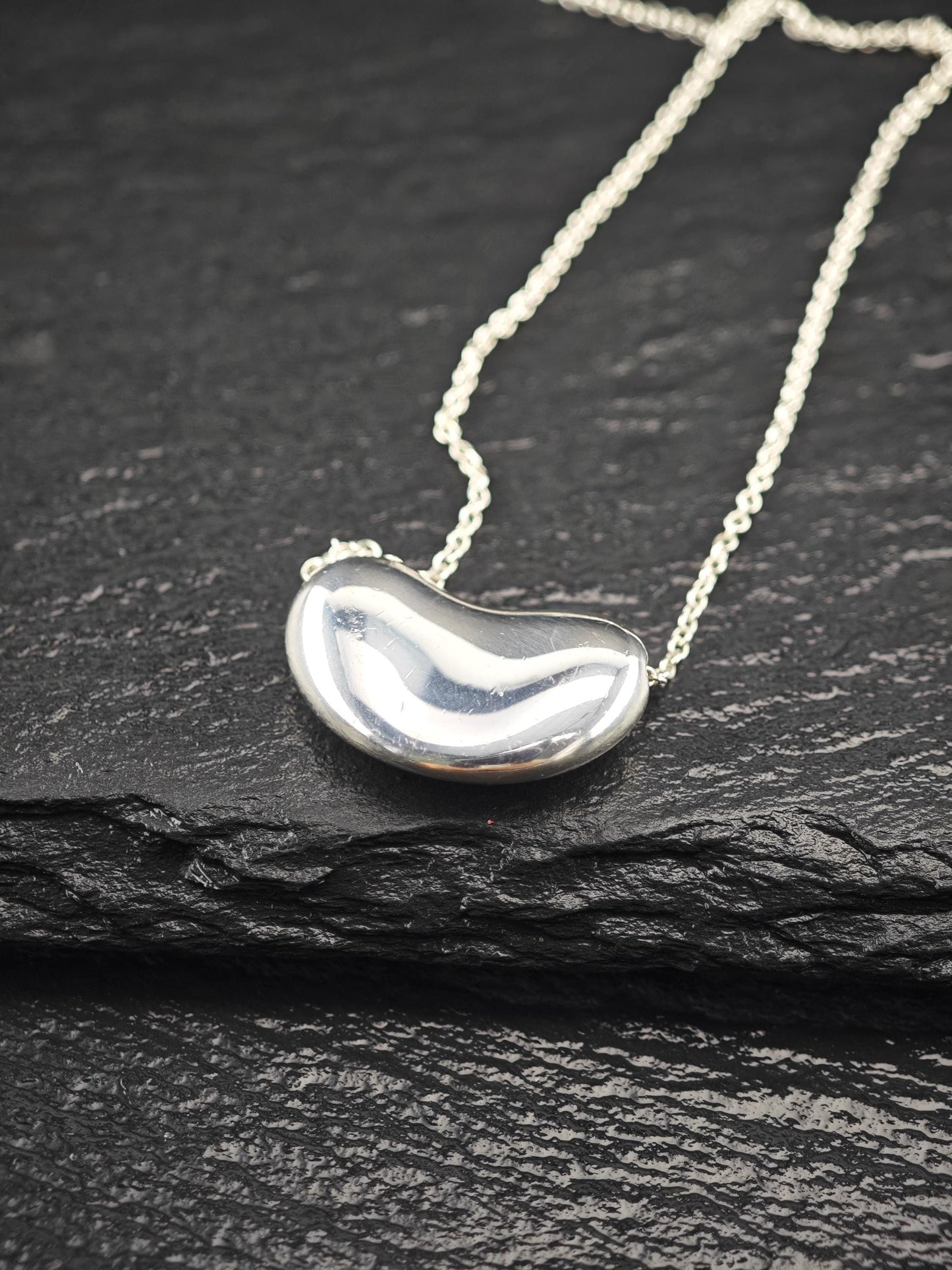 Vintage Tiffany & Co, Bean Necklace Sterling Silver N2498