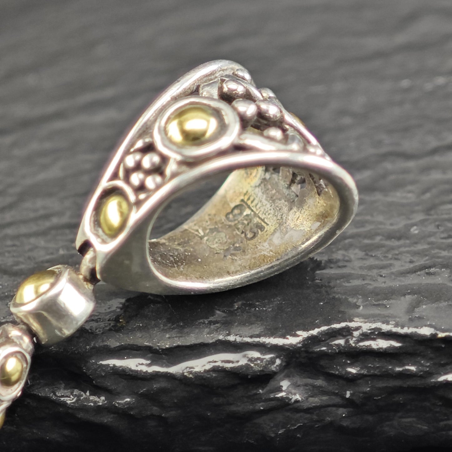 John Hardy 18K Gold Accents, Pearl Sterling Silver Pendant P3040