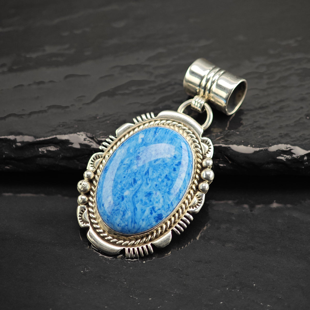 Choice of SW Oval Stone Pendant Sterling Silver P3134