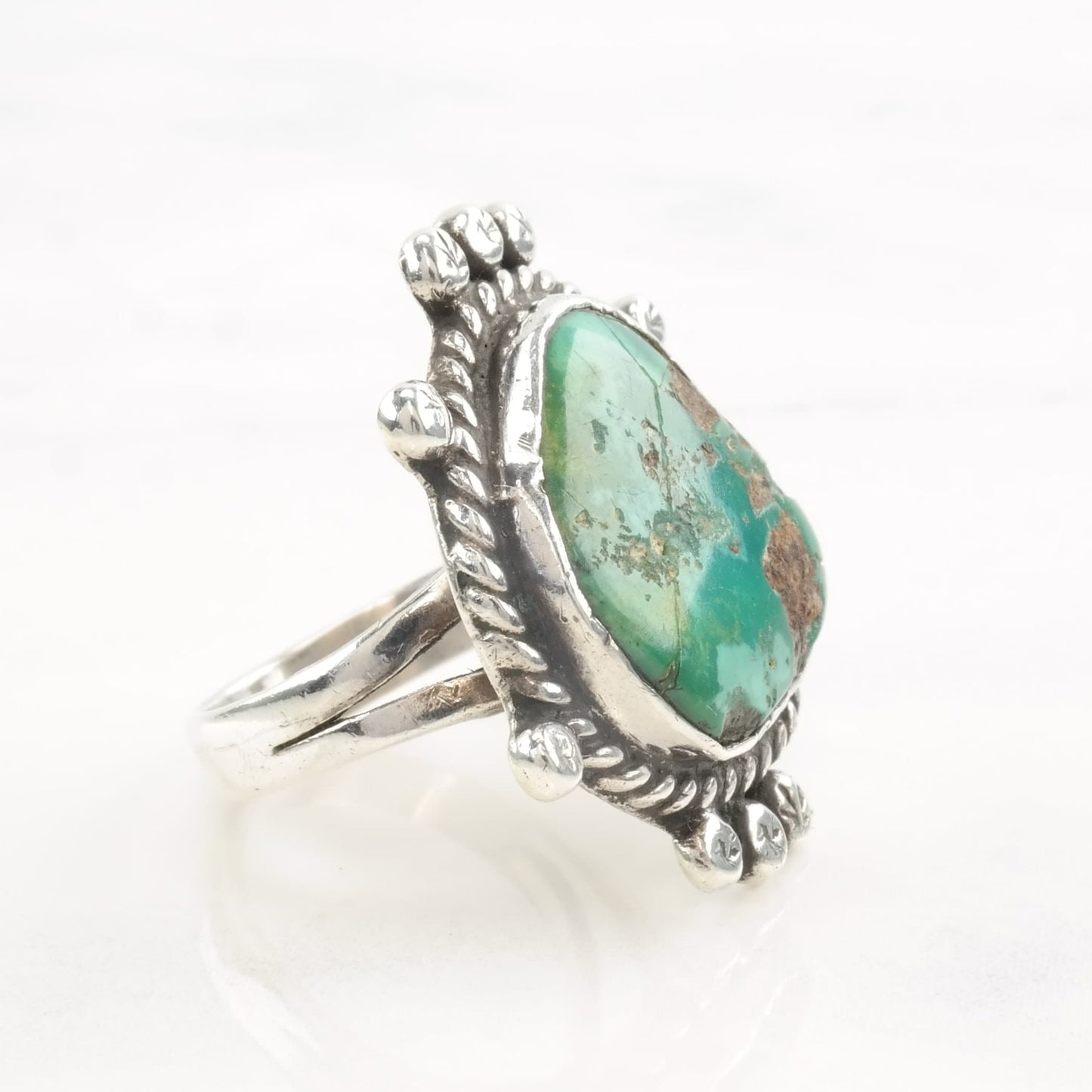 Native American Silver Ring Royston Turquoise Size 7