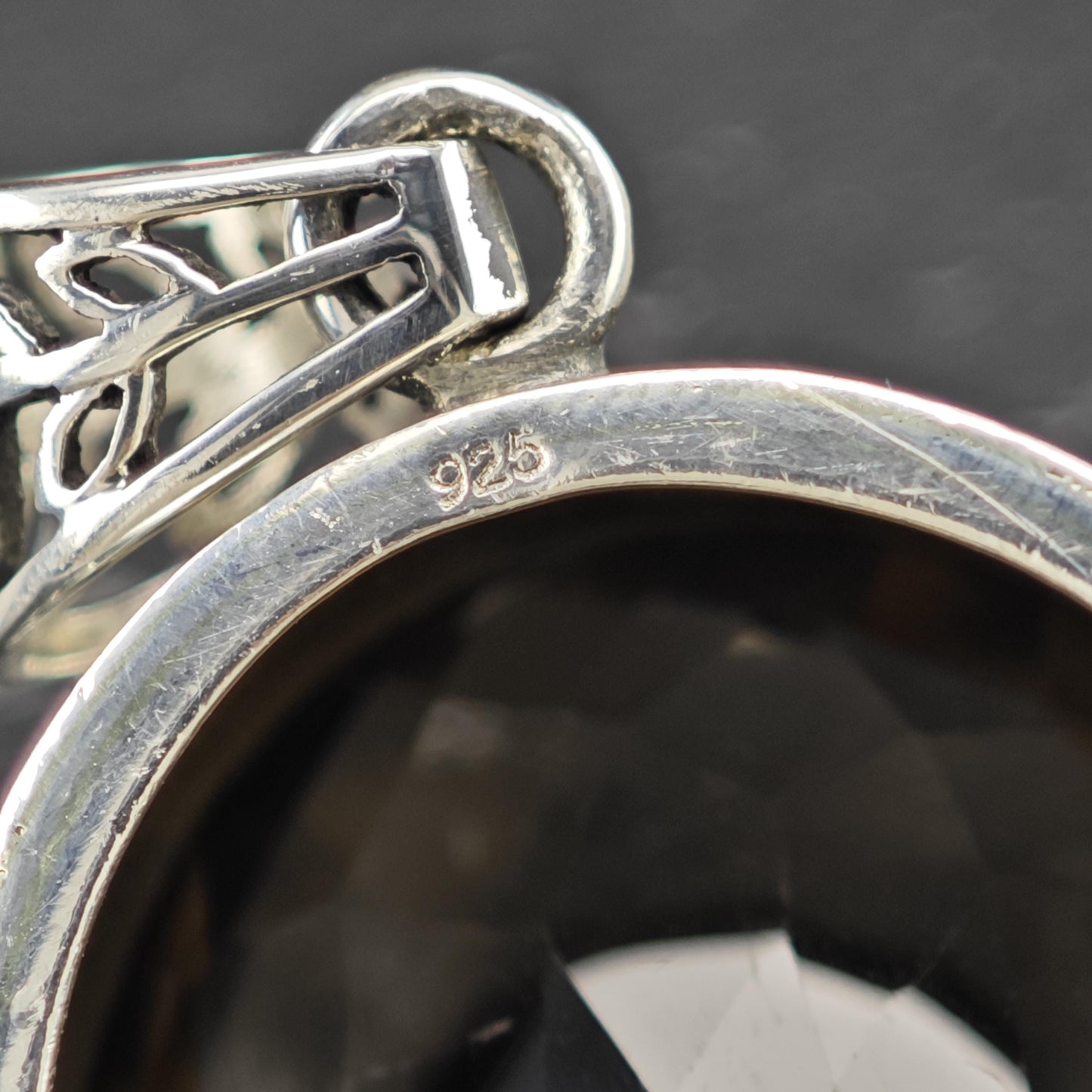Oval Quartz Pendant - Sterling Silver  Style P2814