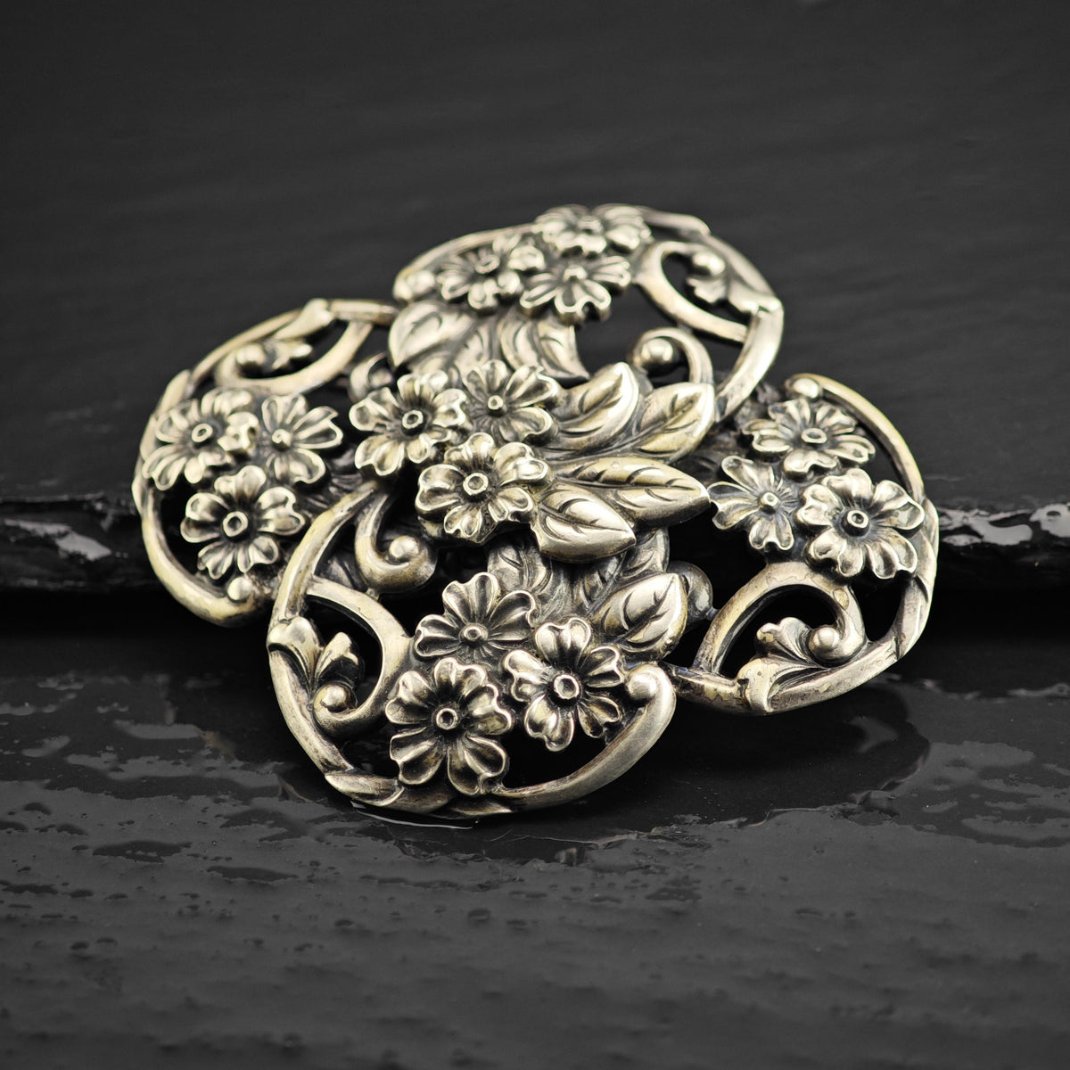 Norseland Floral Sterling Silver Brooch B2250