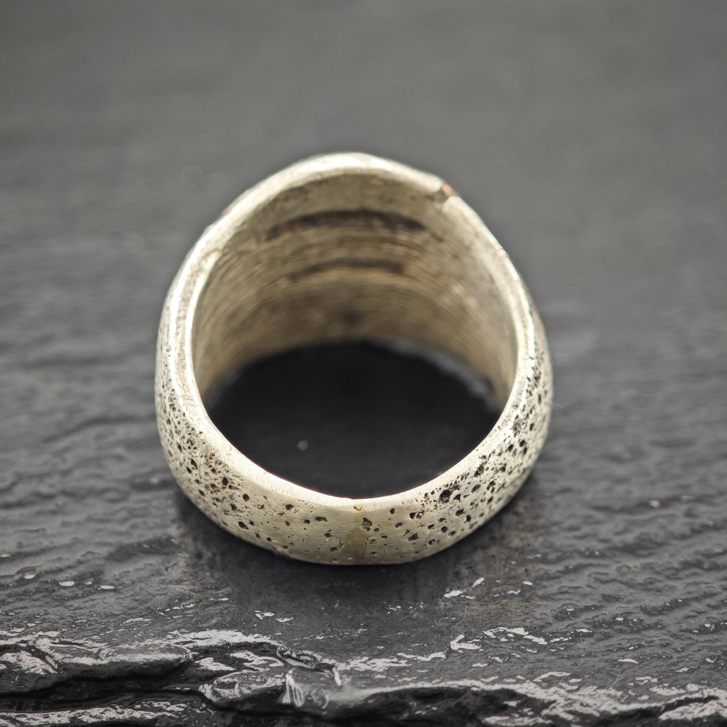 Brutalist Class Ring 1929 Sterling Silver Sz 8 R5937