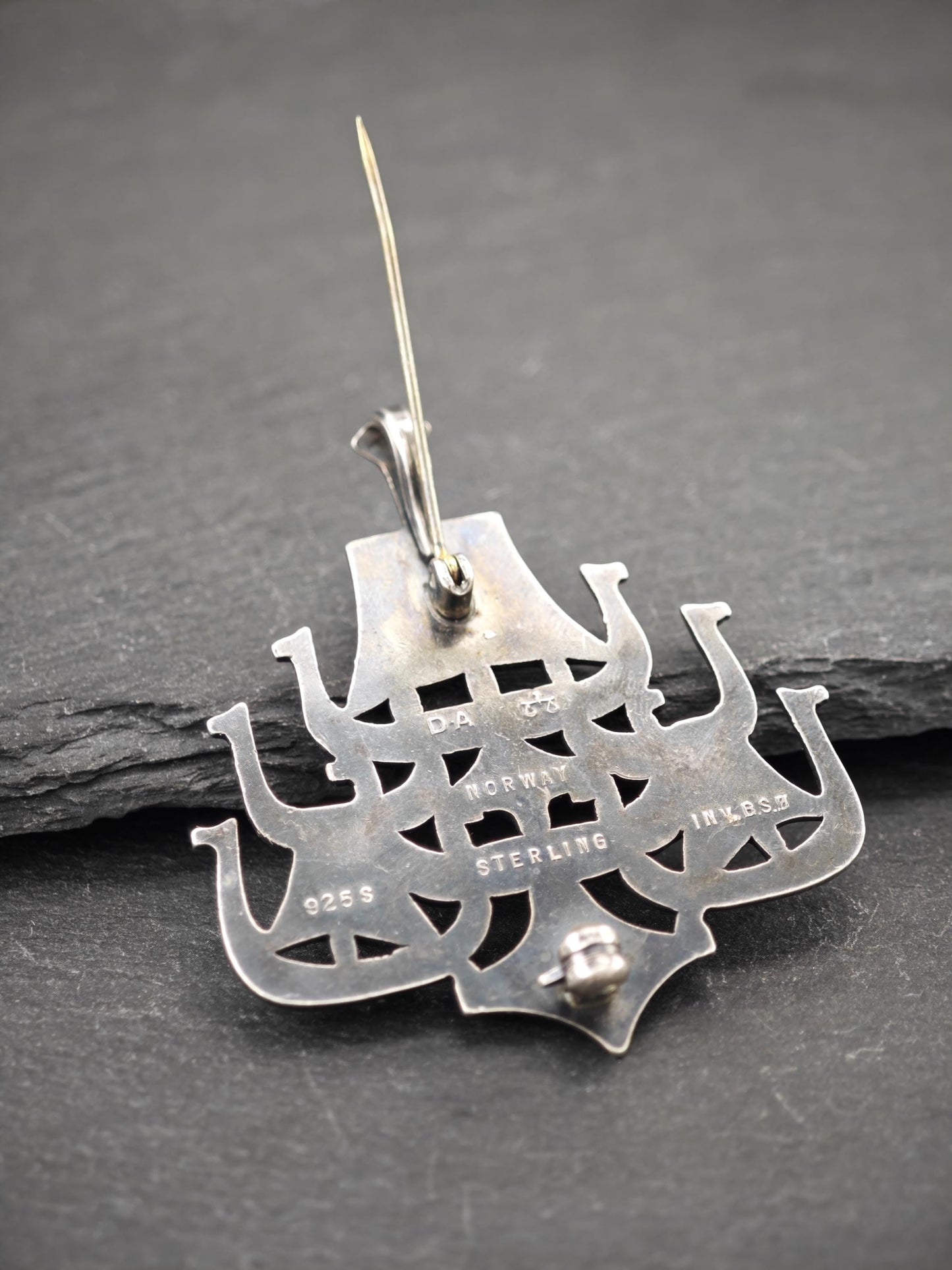 David Andersen, Norway Viking Ship Brooch/Pendant Sterling Silver