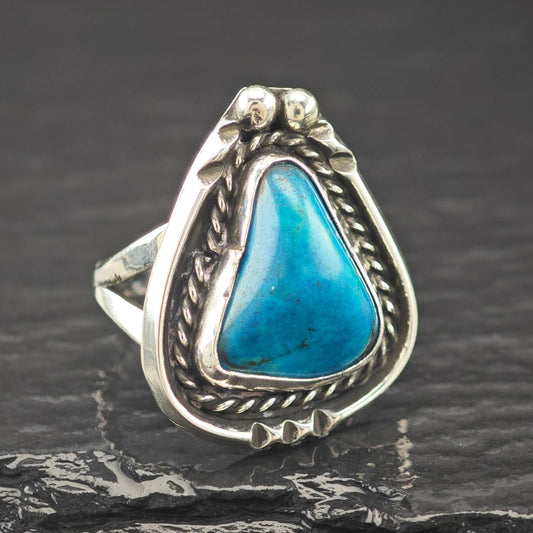 Native American Turquoise Ring Sterling Silver