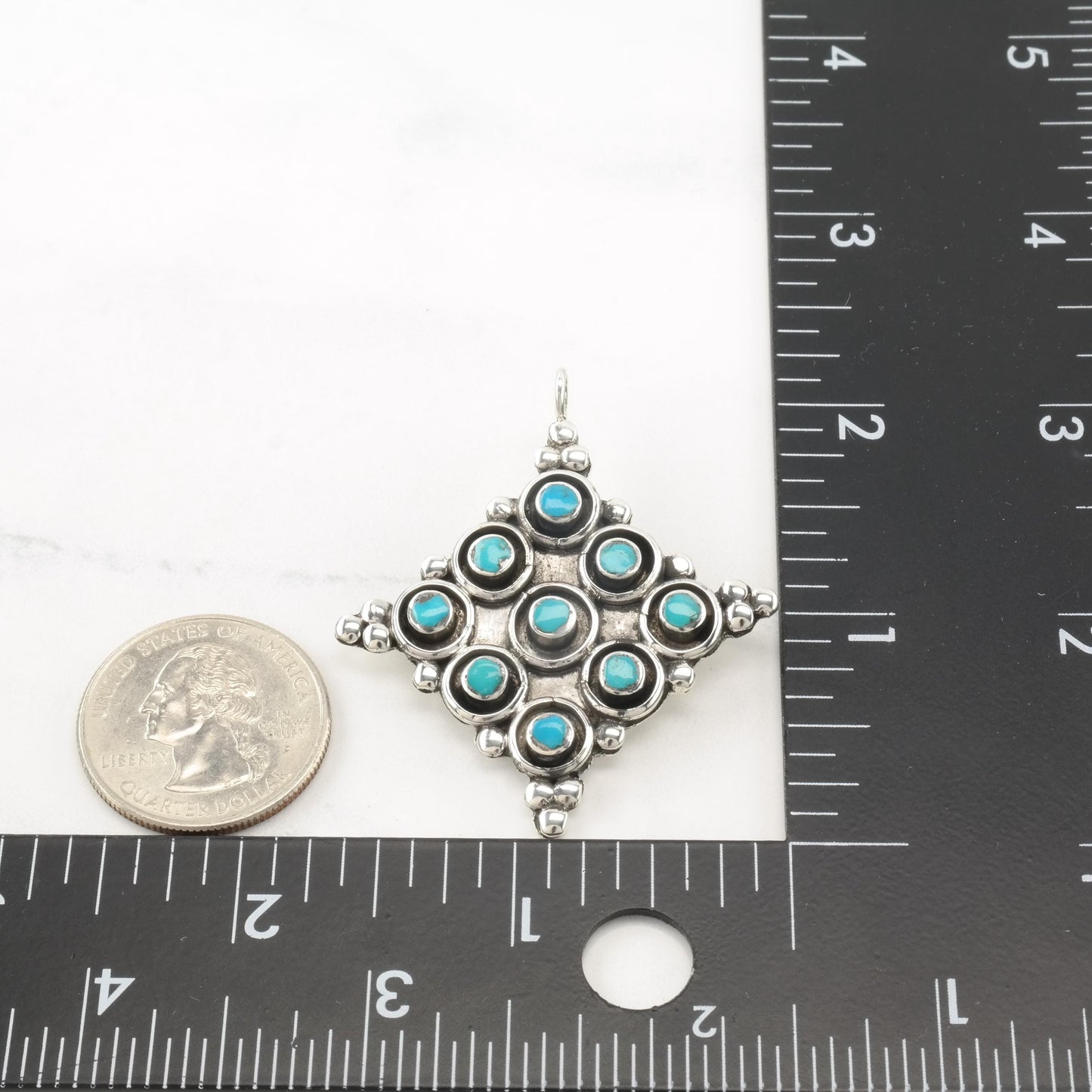 Native American, Zuni Sterling Silver Brooch Pendant