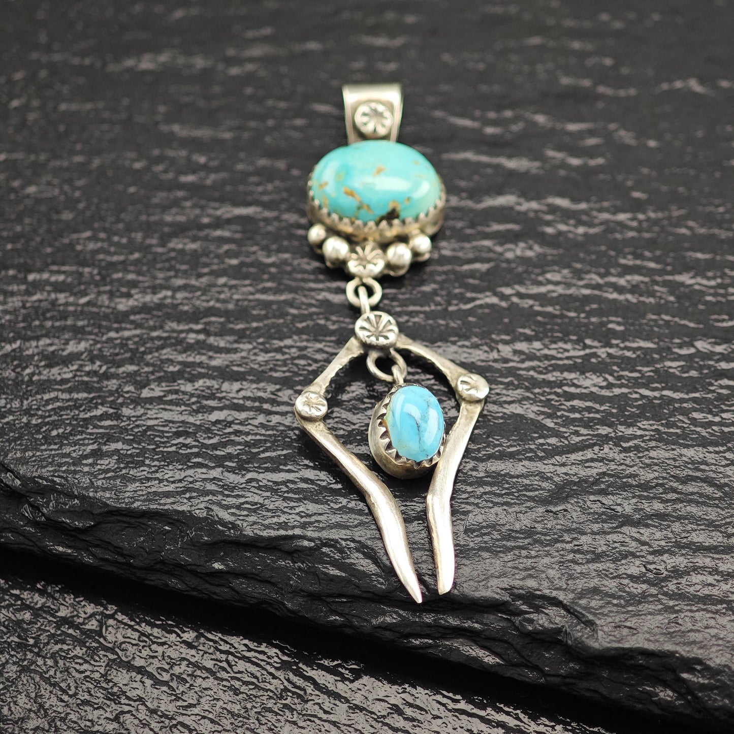 Choice Of Native American & SW Turquoise Pendants Sterling Silver