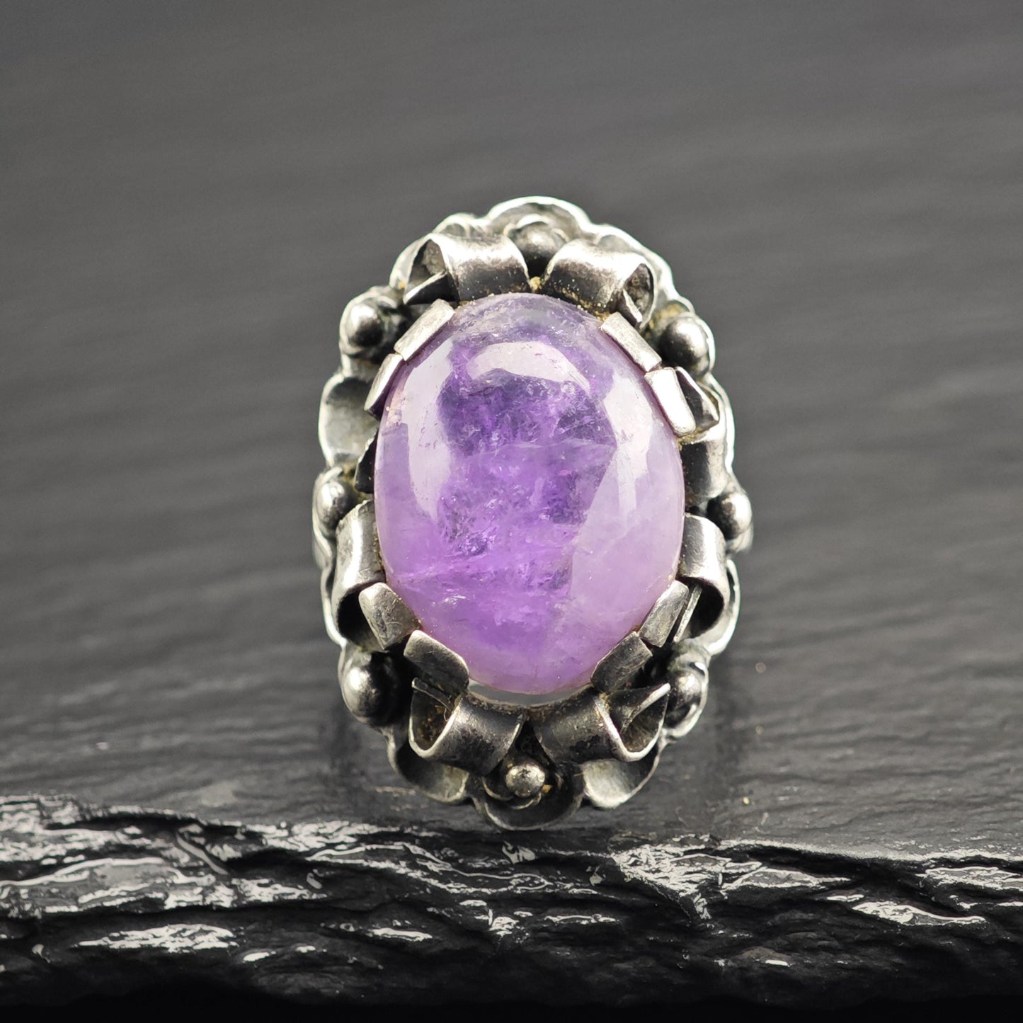 Amethyst Mexico Sterling Silver Ring Sz 6 1/2 R6712