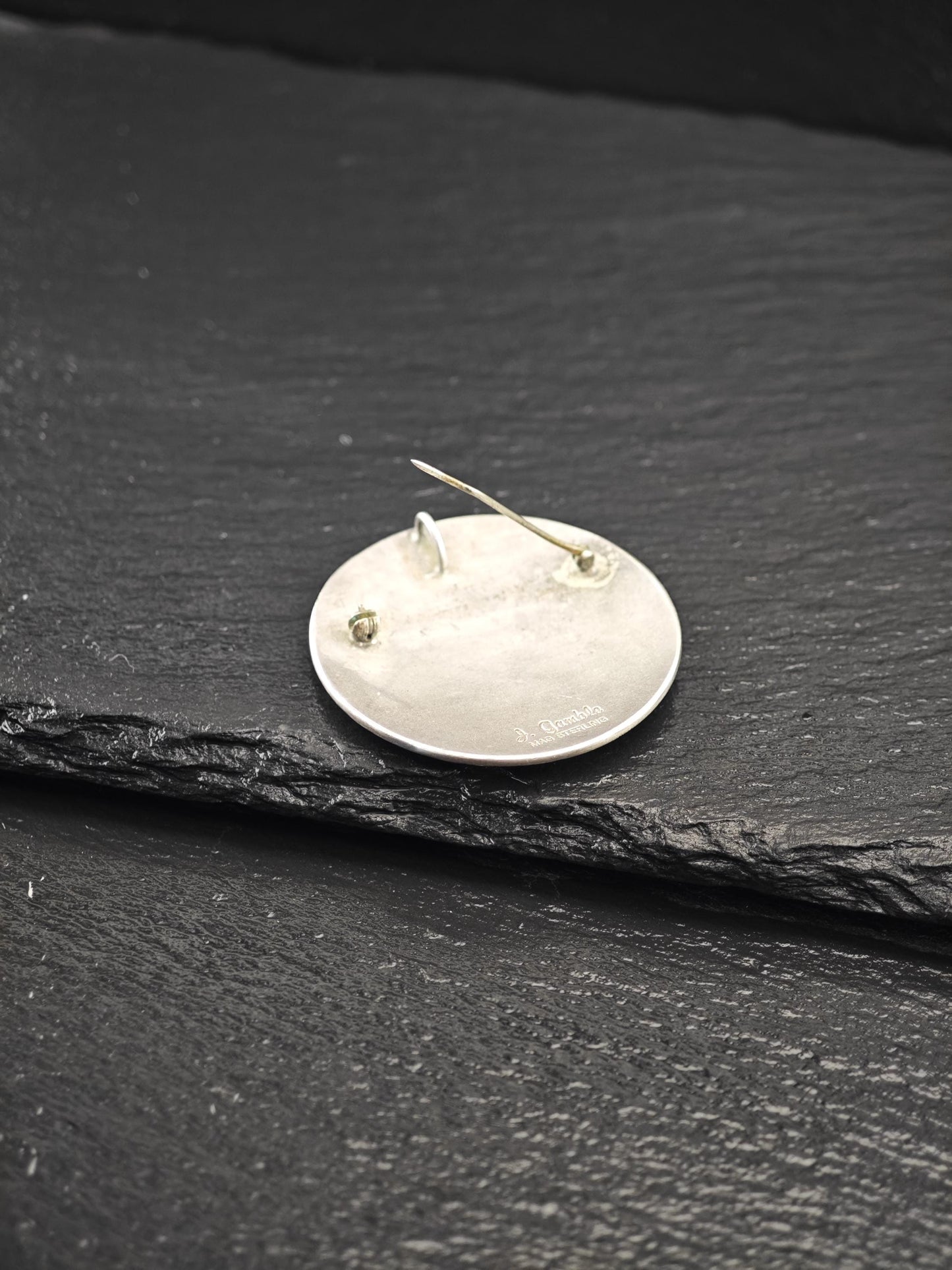 MAG, Jeanne Gamble Wolf, Moon Overlay Brooch/Pendant Sterling Silver