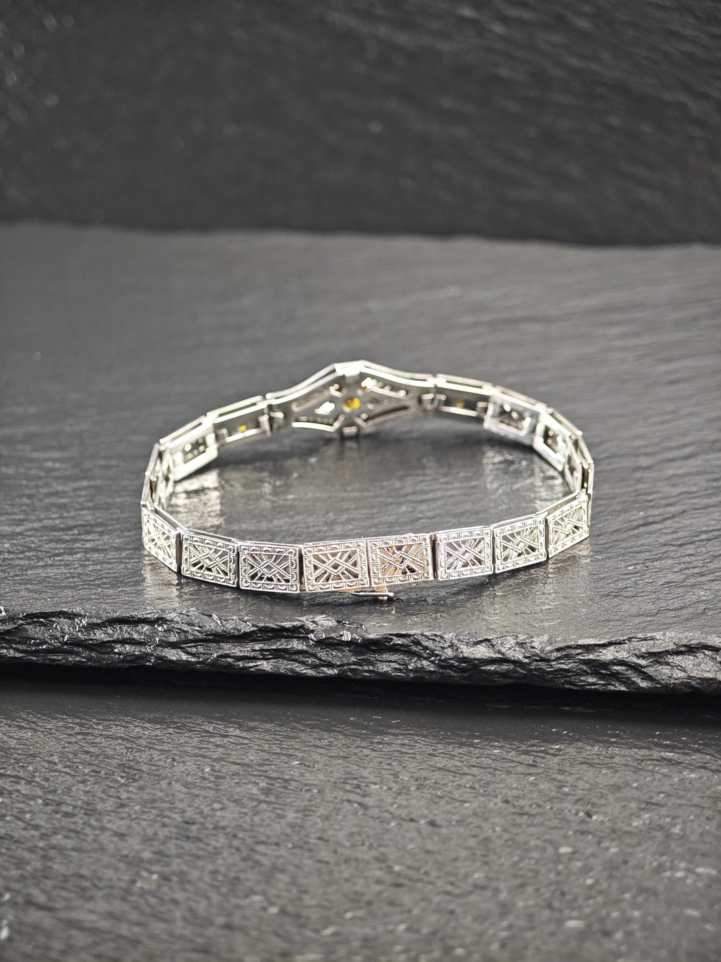 Art Deco Simmons Paste Bracelet Sterling Silver