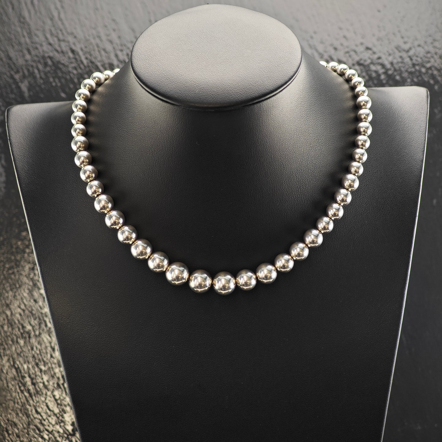 Vintage Tiffany & Co Hardwear, Beaded Necklace Sterling Silver N2488