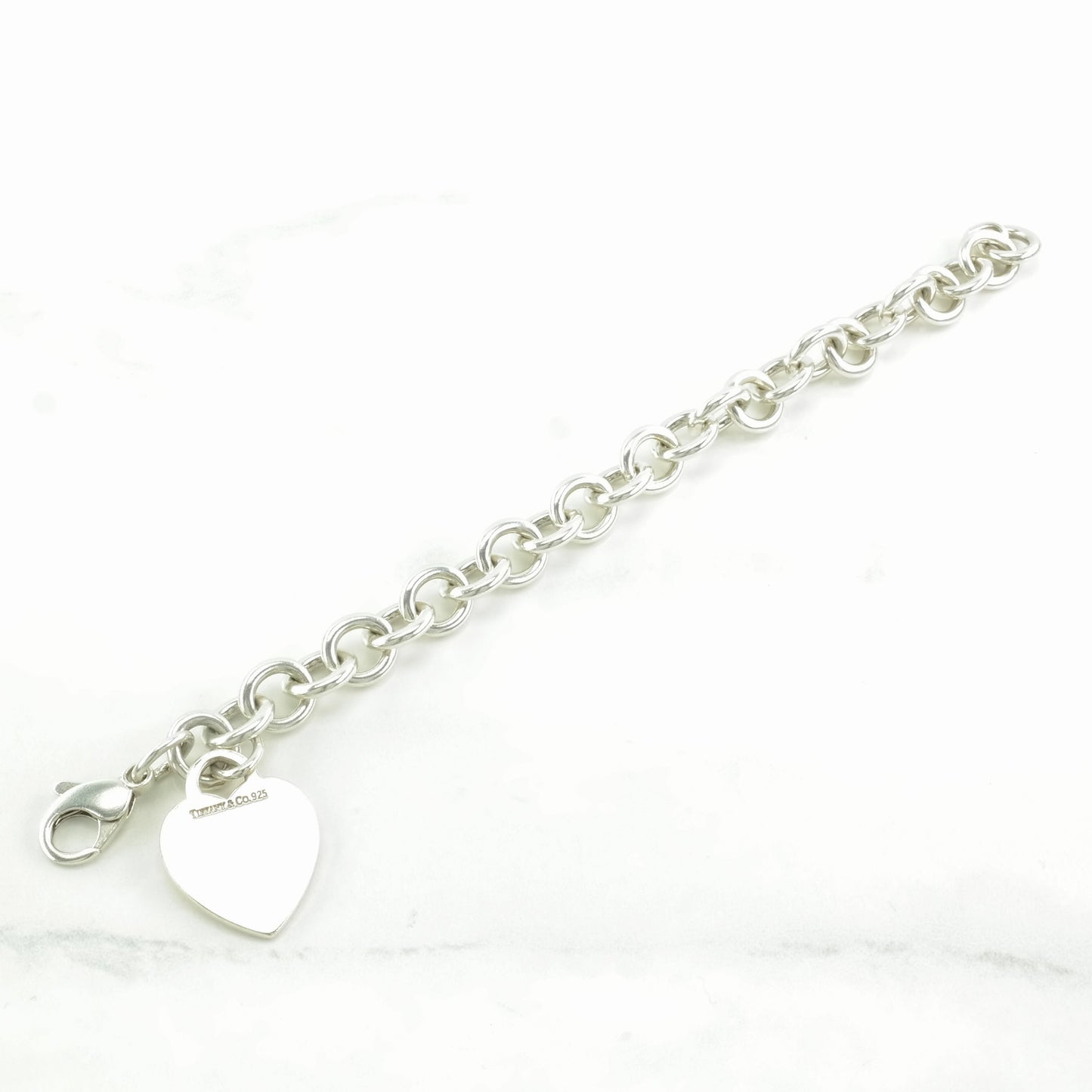 Tiffany & Co. Sterling Silver Link Bracelet Heart