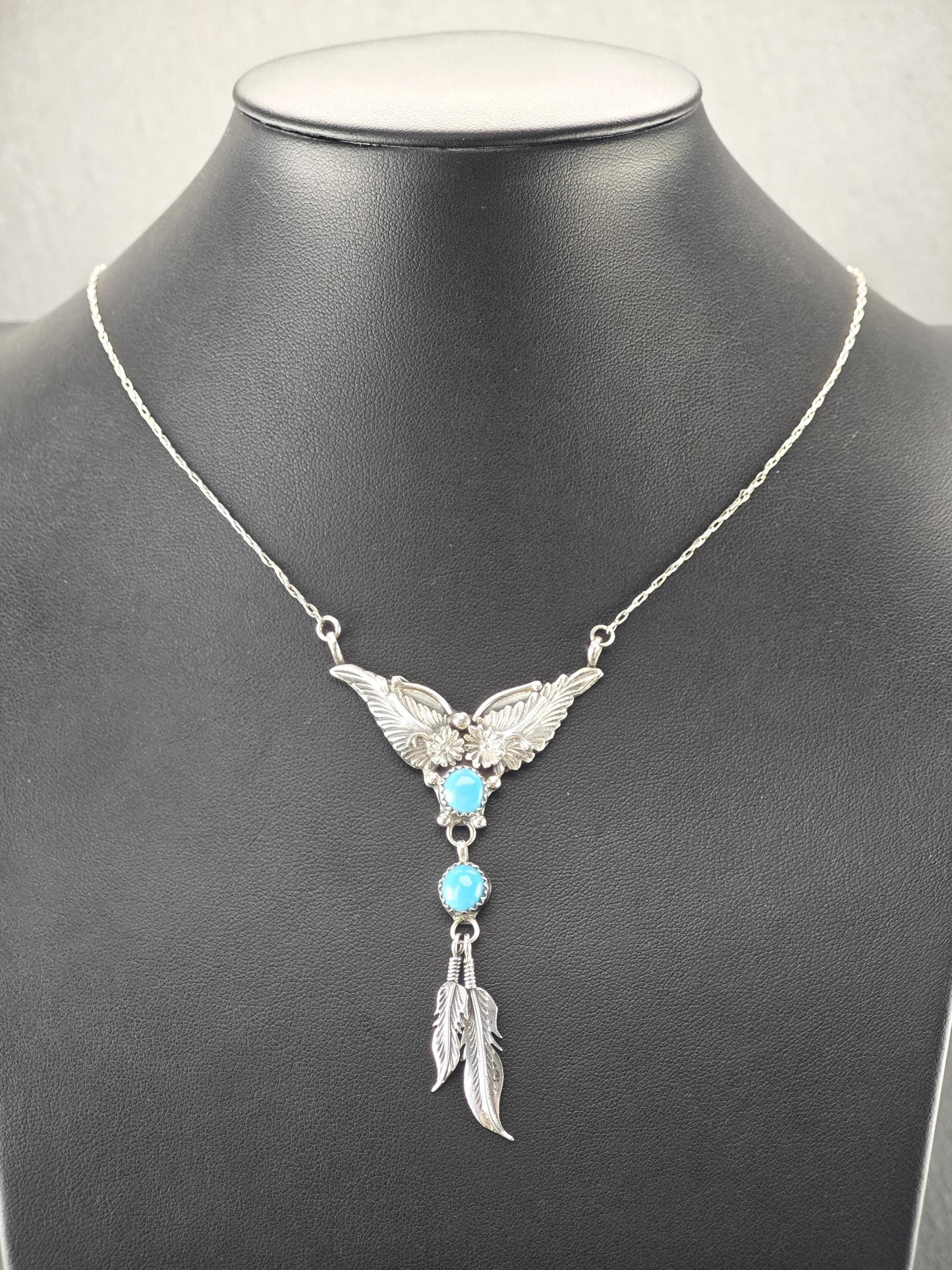 Choice of Vintage Sterling Silver Floral Necklace N2437