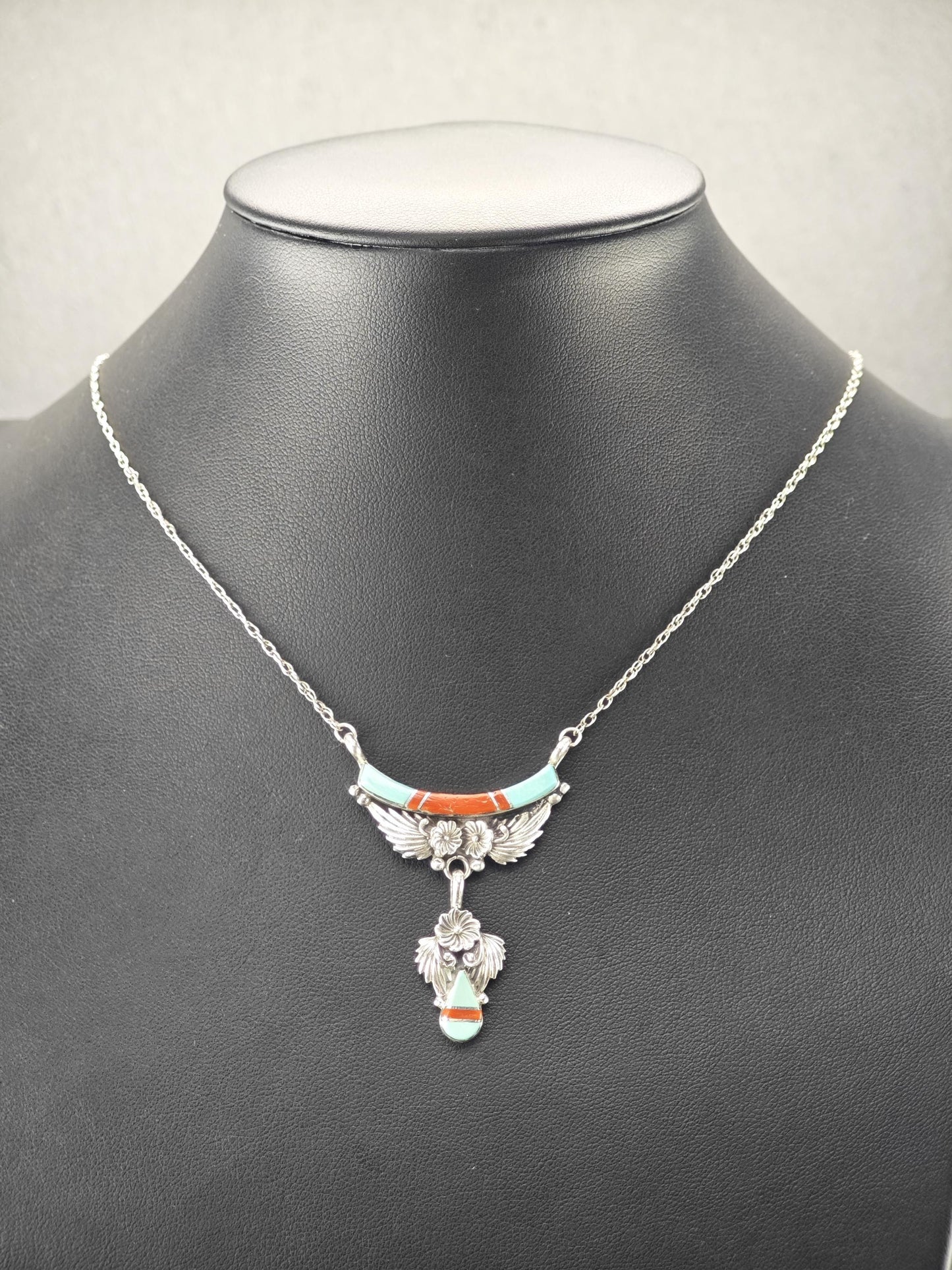Choice of Vintage Sterling Silver Floral Necklace N2437