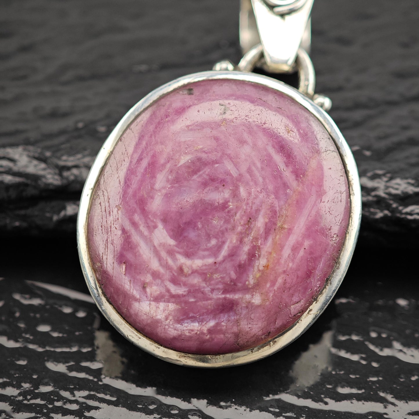 Ruby Corundum Pendant Sterling Silver P2763