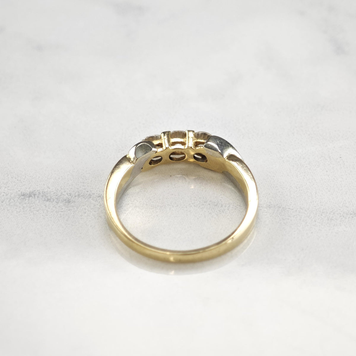 Three Year Anniversary Band .50cttw 14K Yellow Gold Ring Sz 6 1/2 R6783
