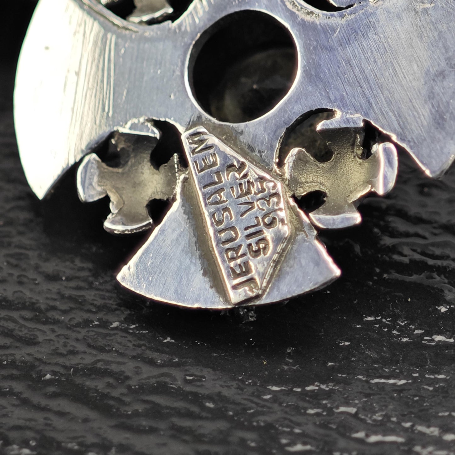 Topaz Jerusalem Cross Pendant Sterling Silver P3079