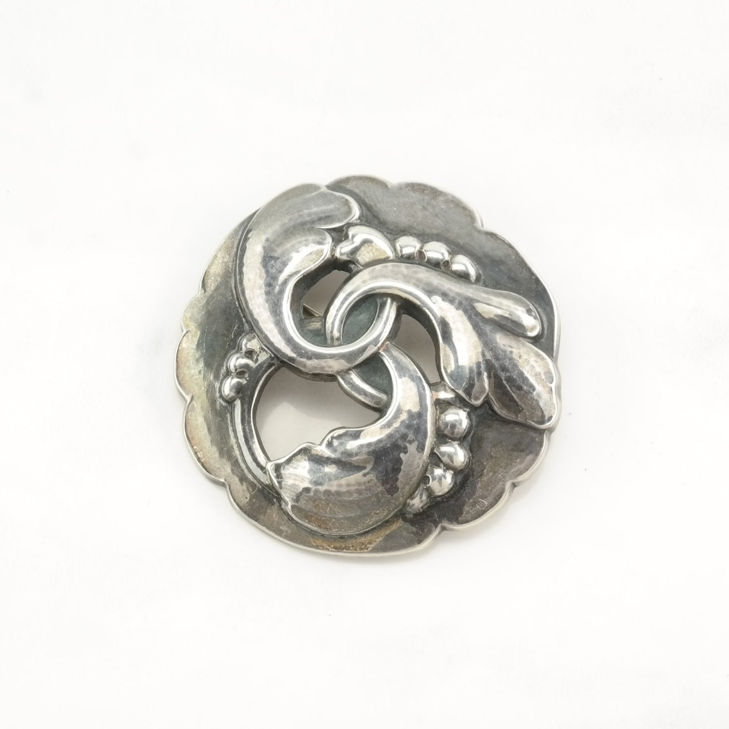 Vintage Georg Jensen Sterling Silver Brooch 20 Floral