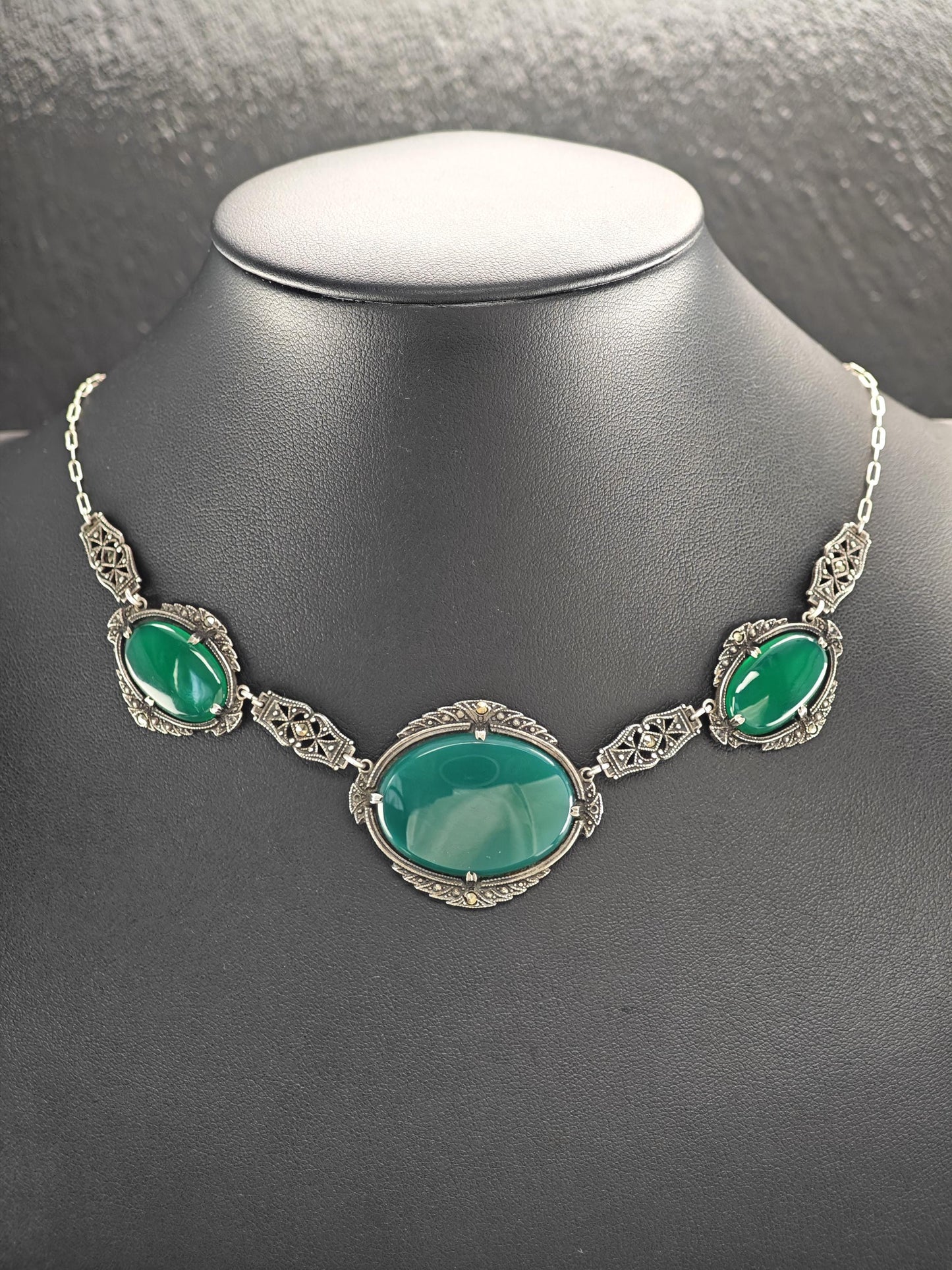Green Necklace Sterling Silver N2518