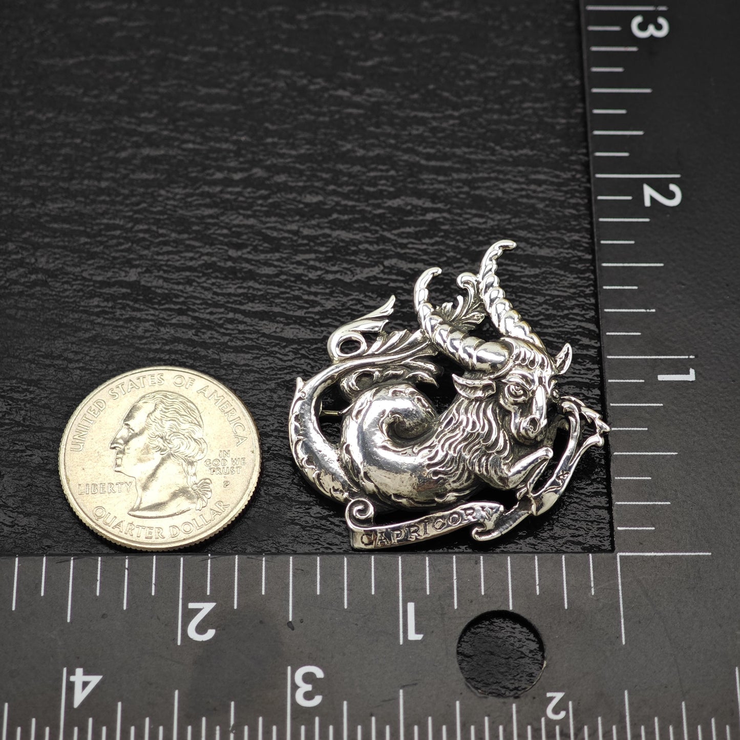 Cini Sterling Silver Brooch Capricorn Zodiac B2133