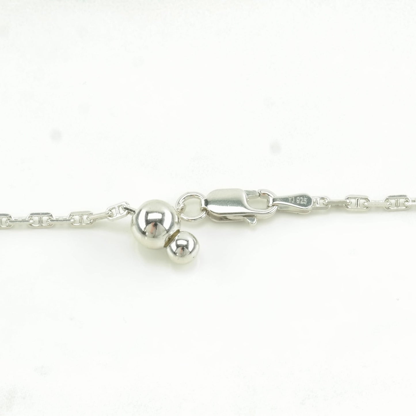 Sterling Silver Mariner Link 2mm, Adjustable Necklace