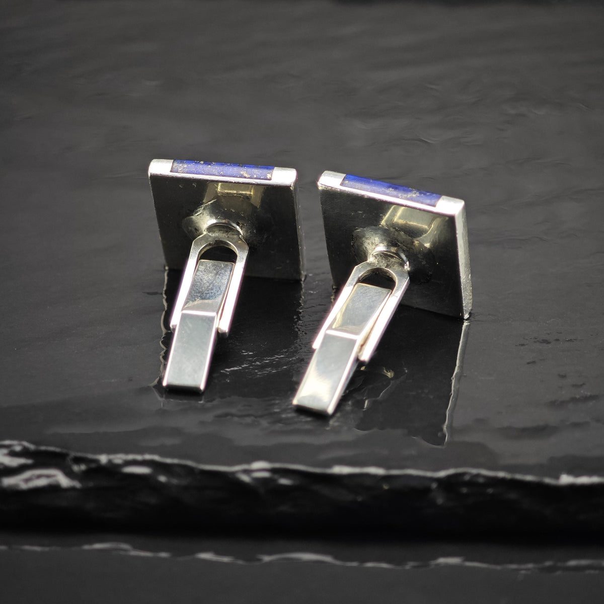 Square Lapis Lazuli Sterling Silver Cufflinks MISC0430