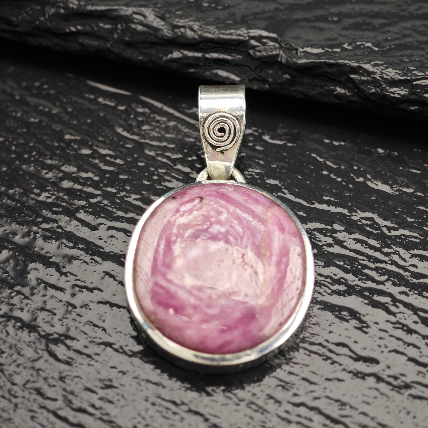 Ruby Corundum Pendant Sterling Silver P2763