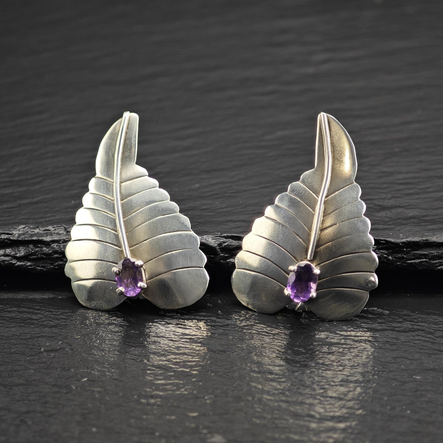 Amethyst Sterling Silver Earrings ER3110