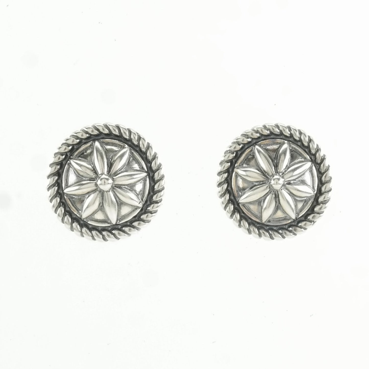 Vintage Sterling Silver Stud Earrings American West Shield