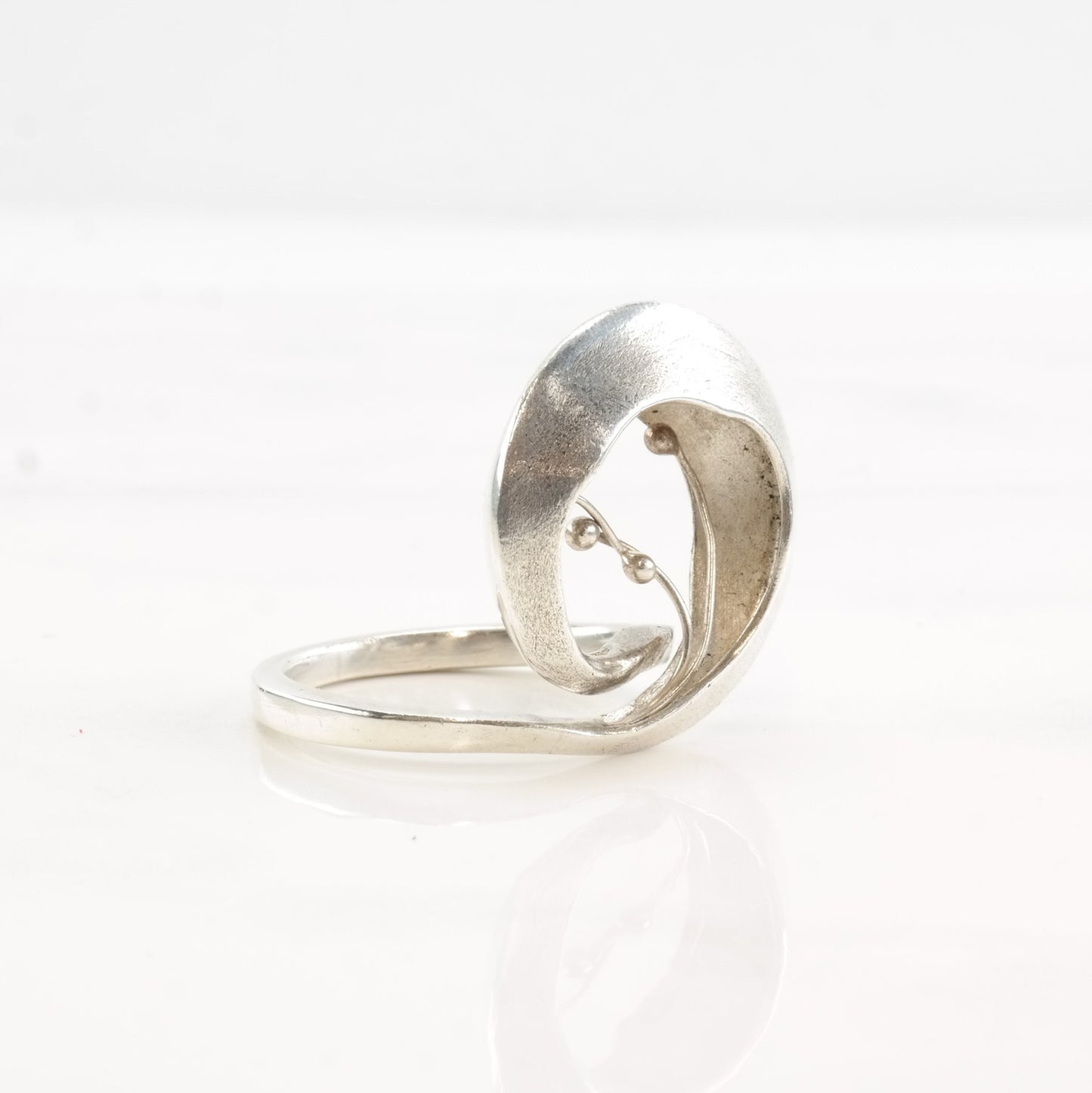 Abstract Silver Ring Abstract Sterling Size 7 1/4