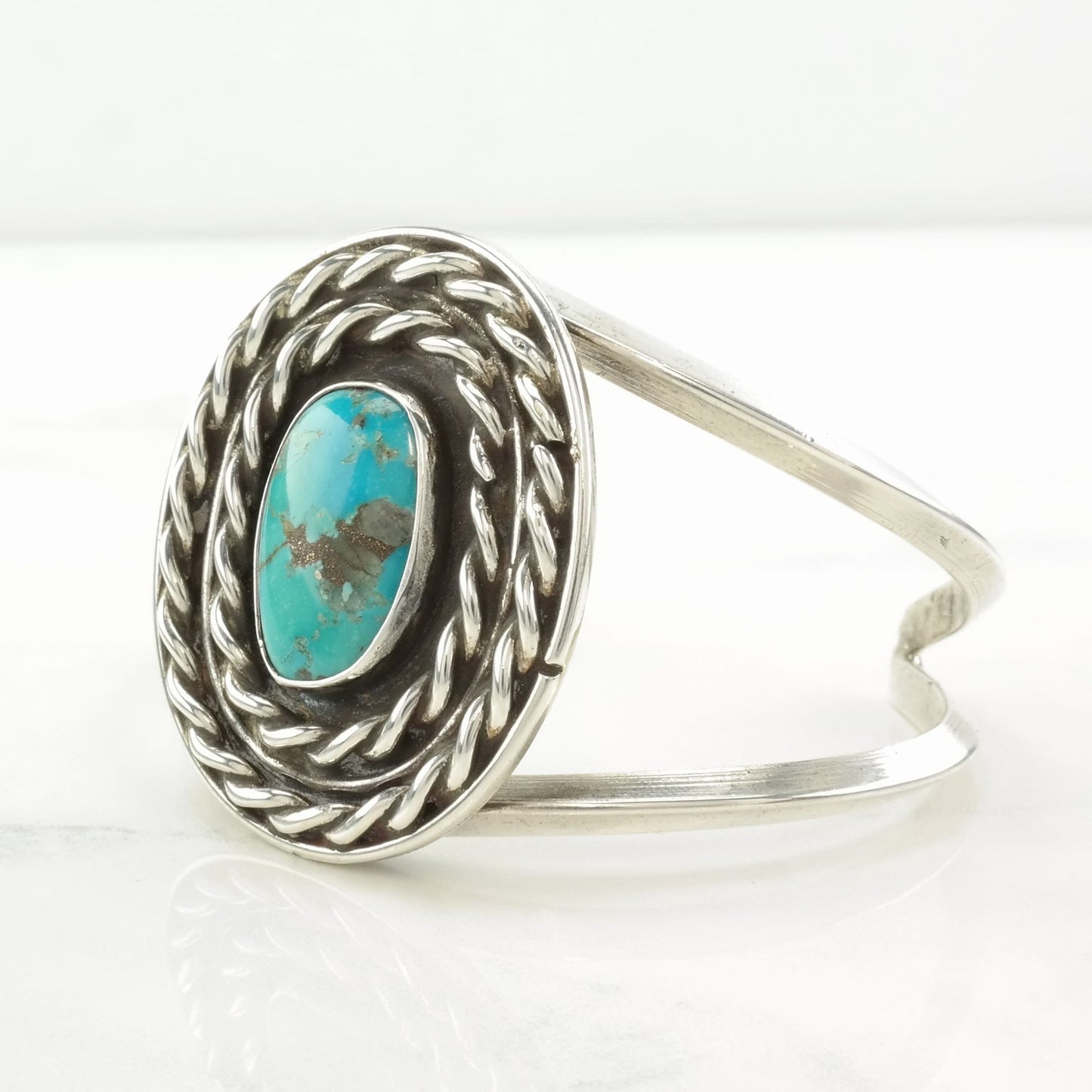 Southwest Sterling Silver Cuff Bracelet Turquoise