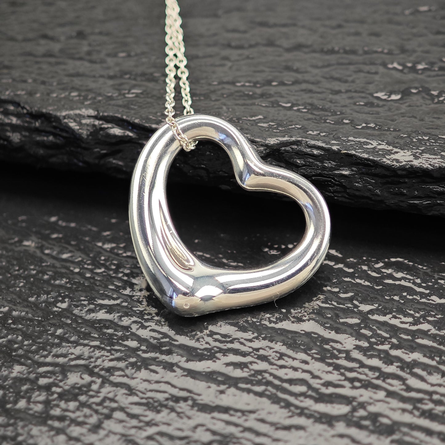 Tiffany Heart Medium Size Necklace Sterling Silver