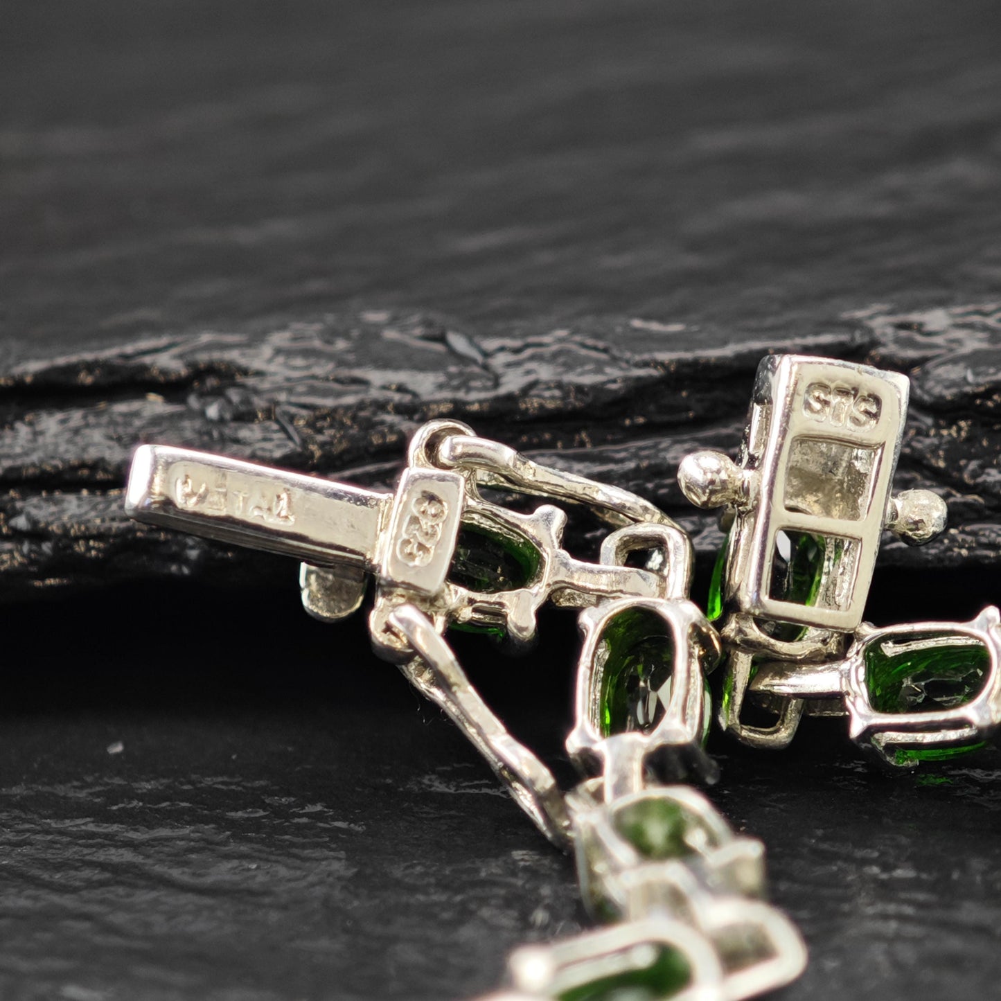 Choice of Natural Gemstone Line Bracelets Sterling Silver