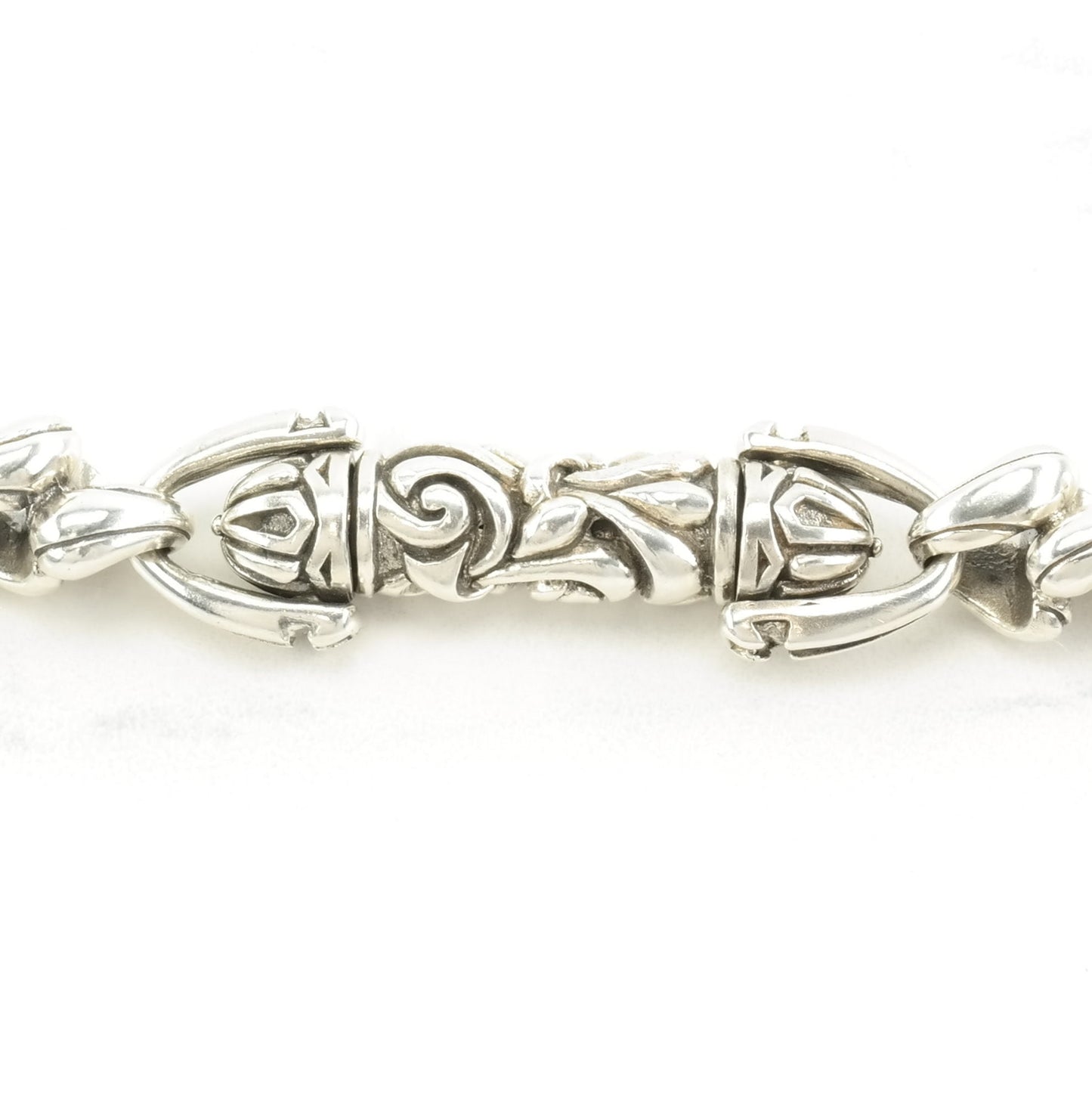 Vintage Versani Sterling Silver Link Bracelet Scroll