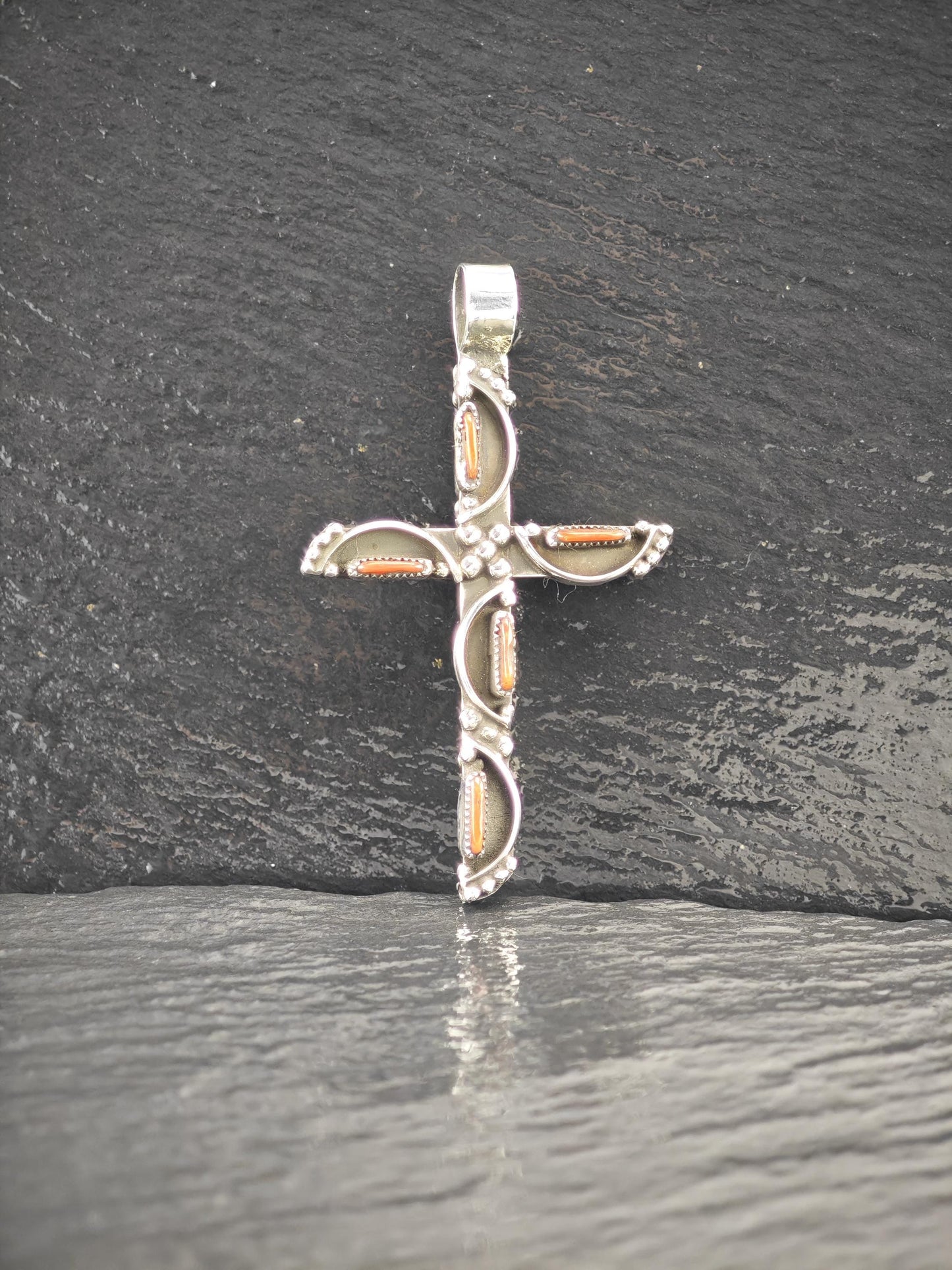 Zuni, Native, Reversible Cross Pendant Sterling Silver P2716
