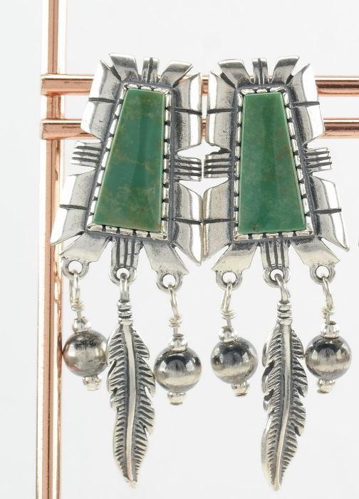 Choice of Carolyn Pollack Sterling Silver Turquoise, Feather, Stamped Earrings Dangle, Stud ER2168