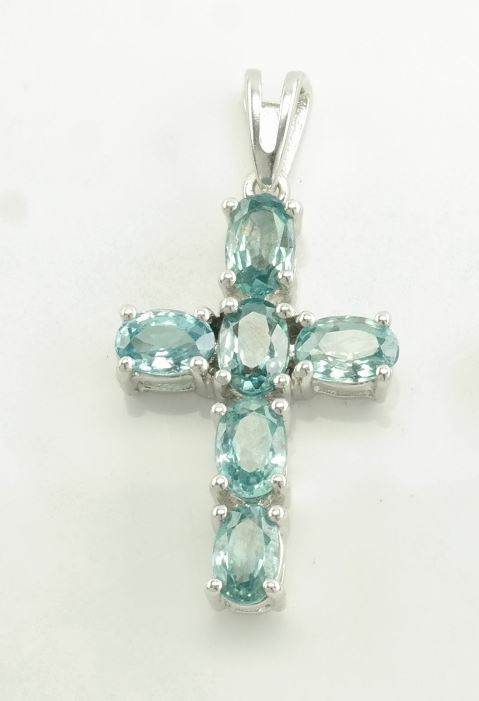 Choice of Vintage Topaz Cross Sterling Silver Pendant P2180